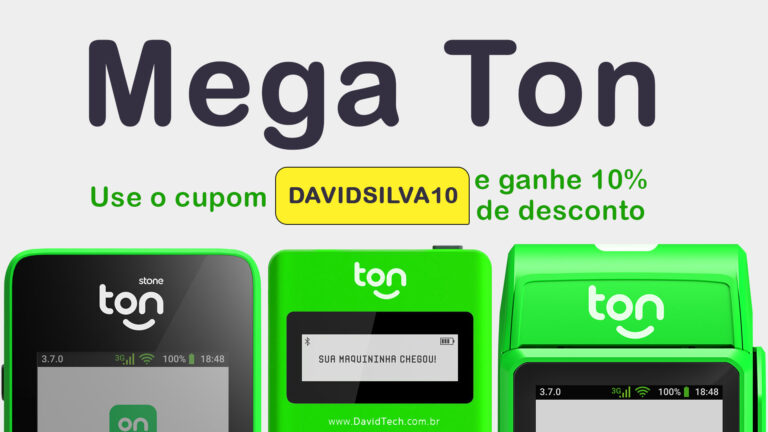 Cupom de desconto máquina de cartão Giga Ton David Tech